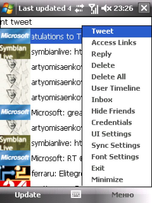 Обзор Twitter-клиентов для платформы J2ME