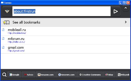 Предварительный обзор браузера Mozilla Fennec
