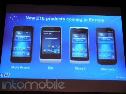 ZTE Blade II, ZTE Kis, ZTE Skate Acqua и Mimosa X