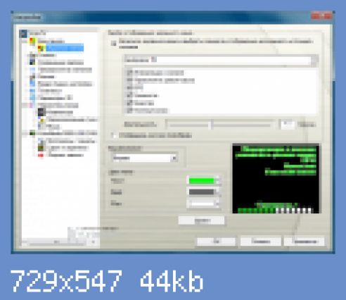 Параметры экранного меню
