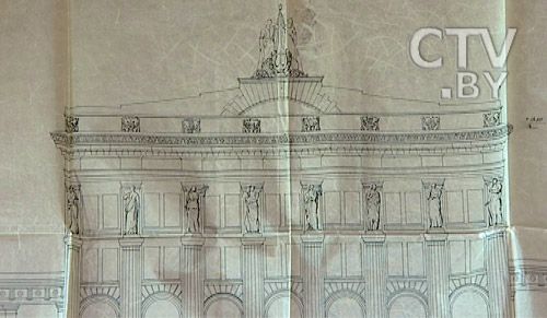 Фото. План здания телецентра в Минске