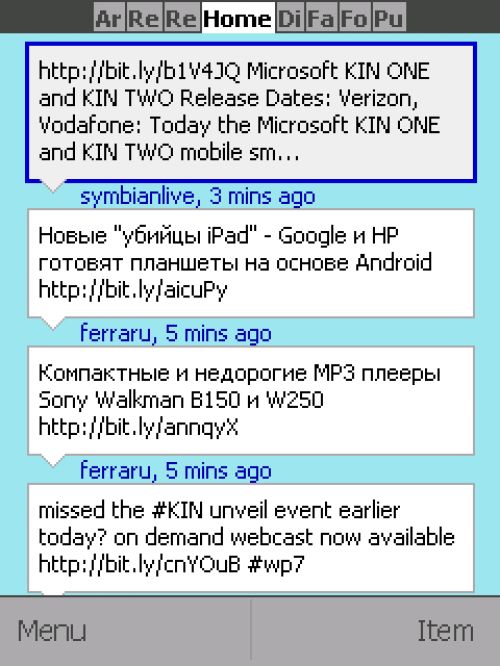 Обзор Twitter-клиентов для платформы J2ME