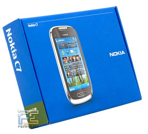 Коробка со смартфоном Nokia C7