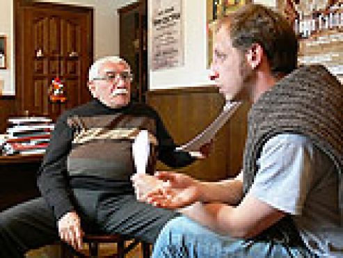 Армен Джигарханян и израильский режиссер Леонид Прудовский