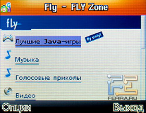Встроенный браузер Fly Q110 TV