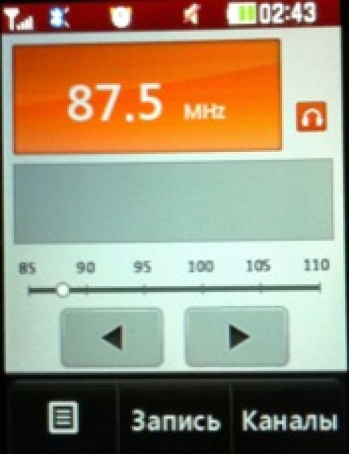 Скриншот LG T300