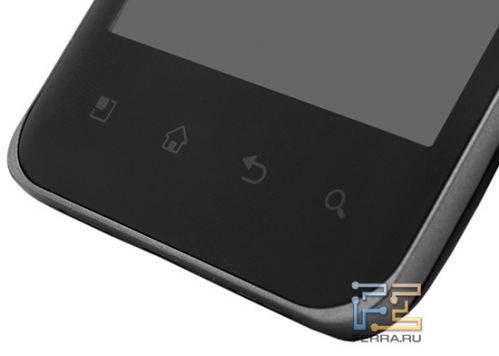 Сенсорные клавиши на лицевой панели LG Optimus 2X