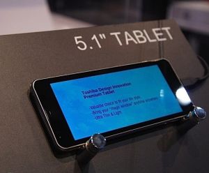 CES 2012: россыпь планшетов Toshiba с диагональю экрана 5,1, 7,7 и 13,3 дюйма