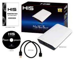 Адаптер HIS Multi-View+Sound позволяет подключить к ПК до 6 дисплеев через USB 3.0