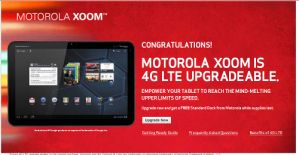 Стартовало обновление Motorola XOOM до LTE