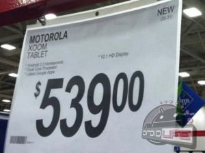 Wi-Fi-версия Motorola Xoom появится в сети Sam's Club по цене 539 долларов