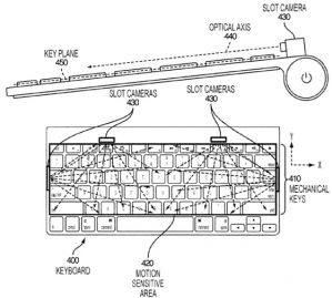 Apple придумала, как обогатить клавиатуру камерами