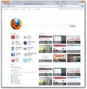 Mozilla Firefox 12 получит переработанную домашнюю страницу