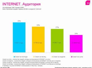 TNS:Качественные и количественные характеристики украинской аудитории интернета