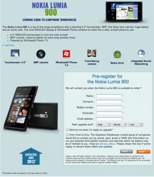 Смартфон Nokia Lumia 900 приедет в Европу летом