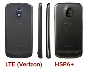 LTE-версия Galaxy Nexus несколько толще, чем HSPA+