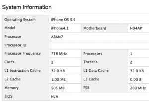 Процессор iPhone 4S работает на частоте 800 МГц