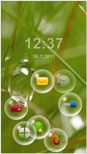 Nokia Bubbles – альтернативный интерфейс экрана разблокировки