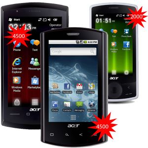 Украинская премьера смартфонов Acer: два WM-аппарата и один Android