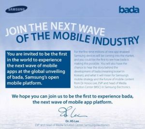 Новая платформа Samsung bada выйдет 8 декабря