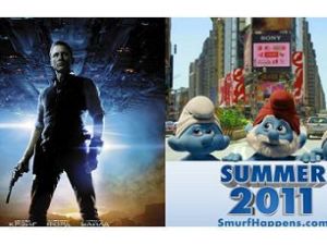 Ковбои и пришельцы разделили со Смурфиками лидерство в североамериканском кинопрокате