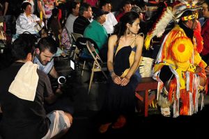 Ольга Куриленко на съемках нового фильма Терренса Малика