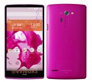 Фото смартфона LG Isai FL (LGL24) в розовом корпусе и некоторые подробности