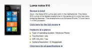 Смартфон Nokia Lumia 910 засветилась в Голландии