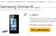 Смартфон Samsung Omnia W будет стоить 385 евро