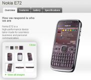 Nokia выпустила пурпурный Nokia E72 для бизнес-леди